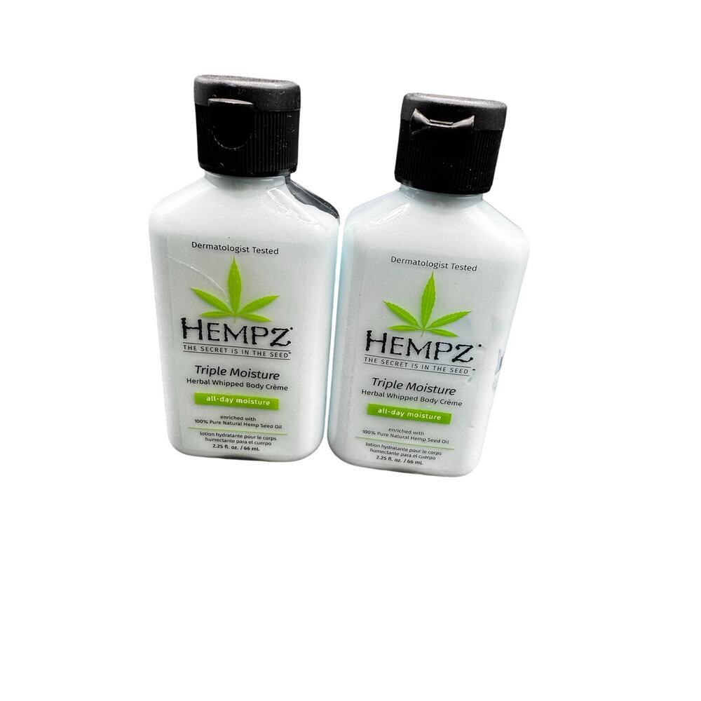 NWT Set of 2 Hempz Triple Moisture Whipped Body Crème 2.25oz EACH